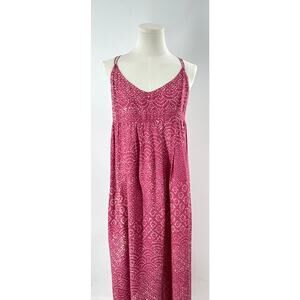 Anthropologie Saturday Sunday Pink Sleeveless Dress Sundress Flowy Maxi Beach L